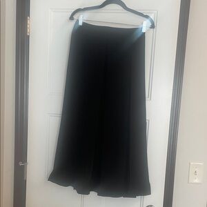 Prada Black A-Line Skirt with symmetrical pleat detail